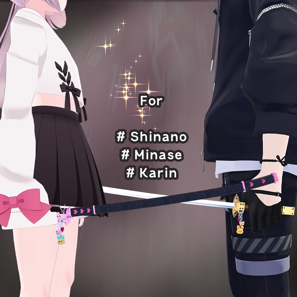 +10 Avatar ! 【VRChat】 少女の日本刀 / Girlish Samurai Sword / 소녀의 일본도 * For Shinano, Minase, Karin, Manuka, Lavie, Selestia, Chocolat, Hanka, Marycia, Milfy, props only verison