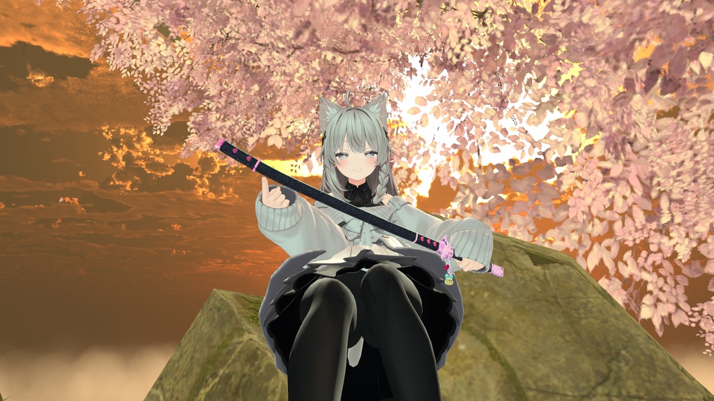 +10 Avatar ! 【VRChat】 少女の日本刀 / Girlish Samurai Sword / 소녀의 일본도 * For Shinano, Minase, Karin, Manuka, Lavie, Selestia, Chocolat, Hanka, Marycia, Milfy, props only verison