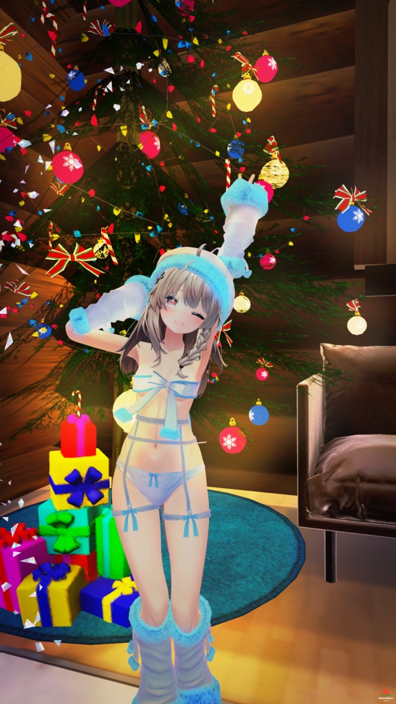 【VRChat】 Secret Santa Girl / 秘密のサンタガール / 비밀의 산타걸