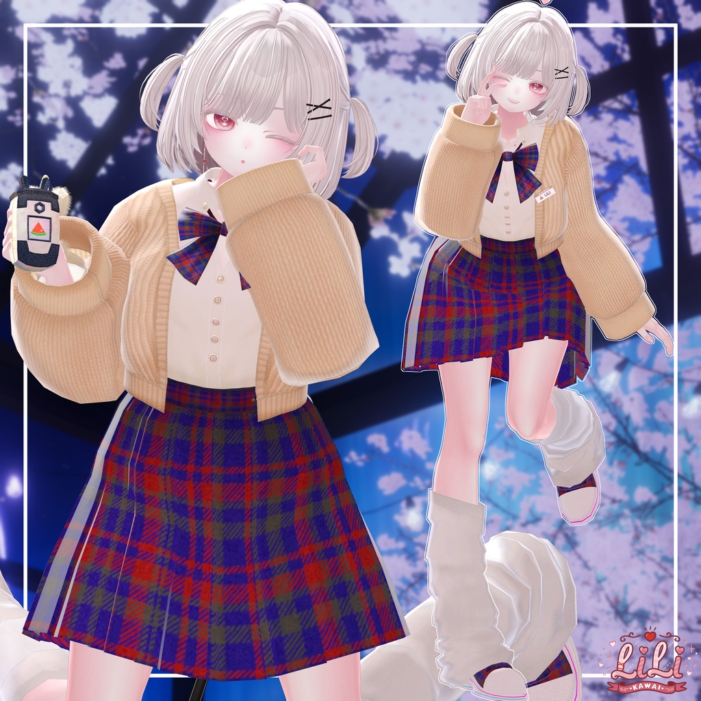 【VRChat】 봄날의 스쿨룩 / Spring School Look / 春のスクールルック