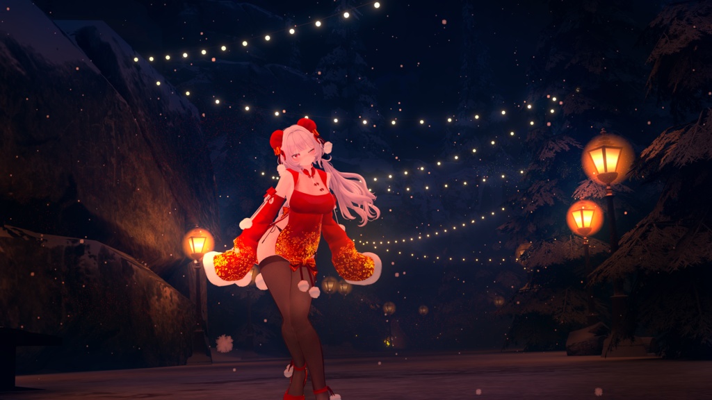 【VRChat】 Winter Crimson Camellia | 紅雪花 | 홍설화 SET for Shinano
