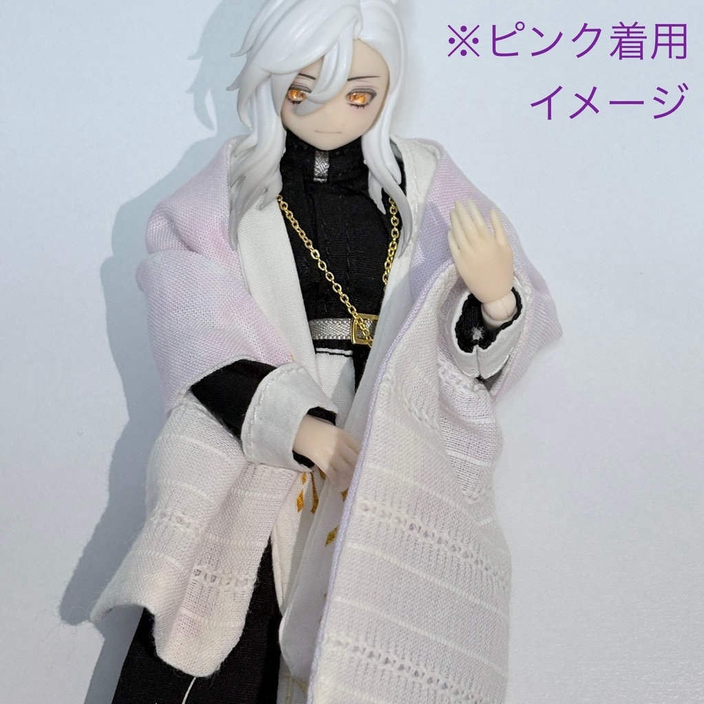 ドール用ストール/ピンク・緑