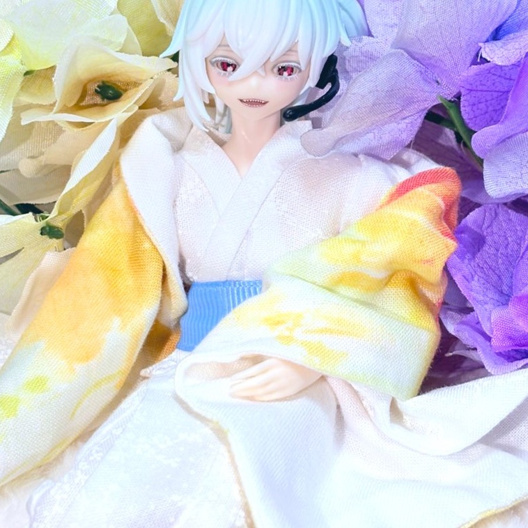 ドール用着物/白