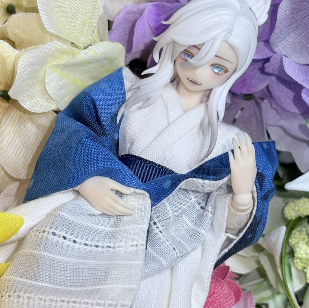 ドール用着物/白無地