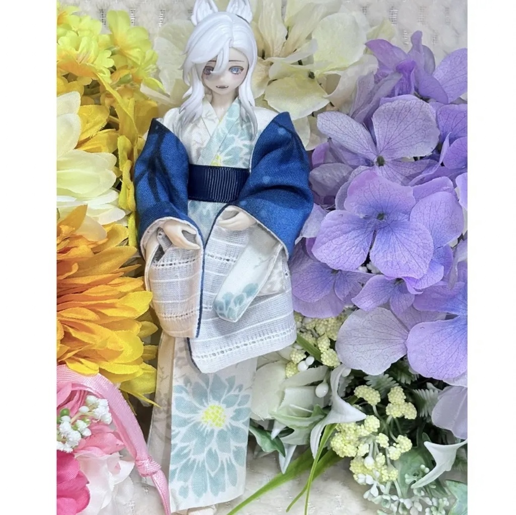 ドール用浴衣/薄水・薄紅