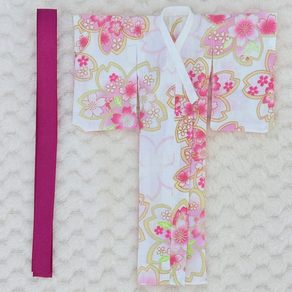 ドール用着物(浴衣)/桜柄