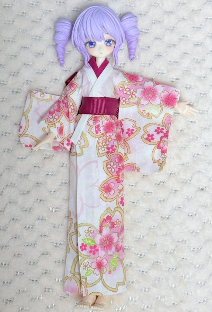 ドール用着物(浴衣)/桜柄