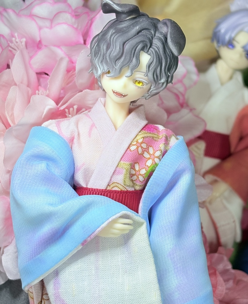 ドール用着物(浴衣)/桜柄