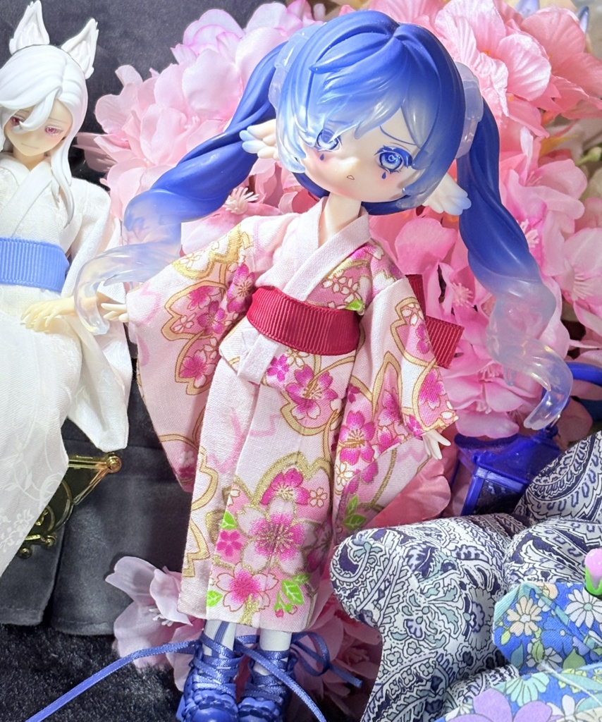 ドール用着物(浴衣)/桜柄
