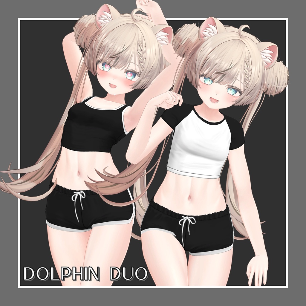 【8アバター対応】Dolphin Duo