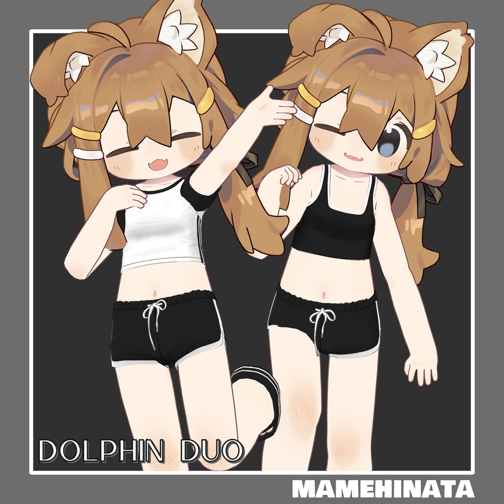 【8アバター対応】Dolphin Duo