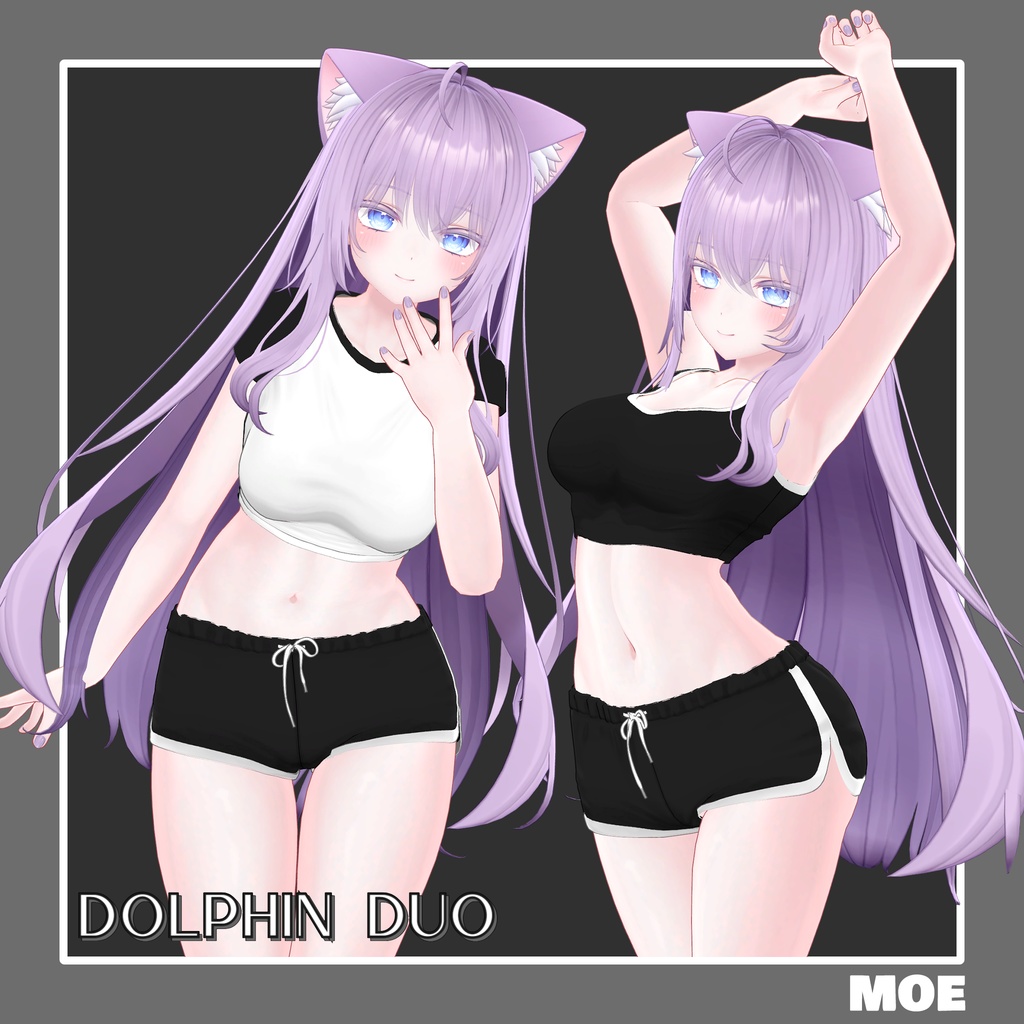【8アバター対応】Dolphin Duo