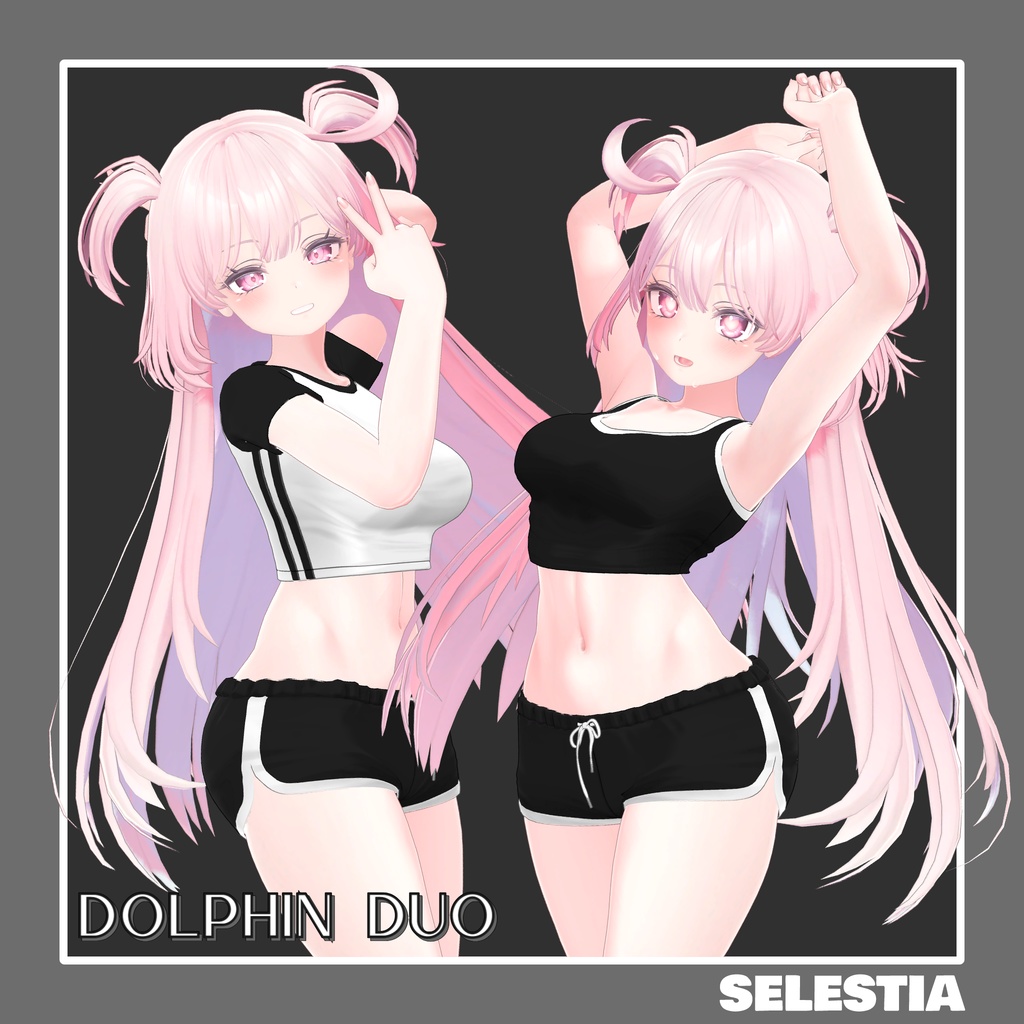 【8アバター対応】Dolphin Duo