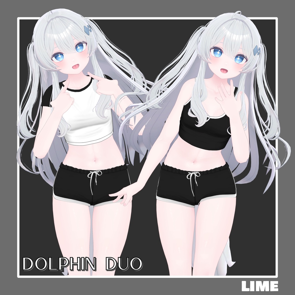 【8アバター対応】Dolphin Duo