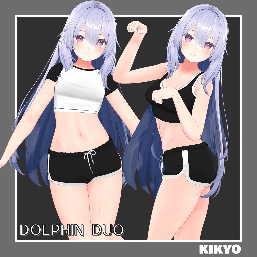 【8アバター対応】Dolphin Duo