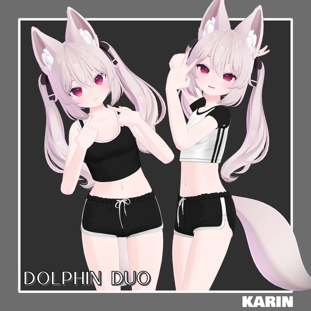 【8アバター対応】Dolphin Duo