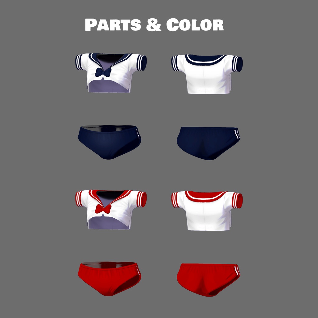 【6アバター対応】Underboob Sailor