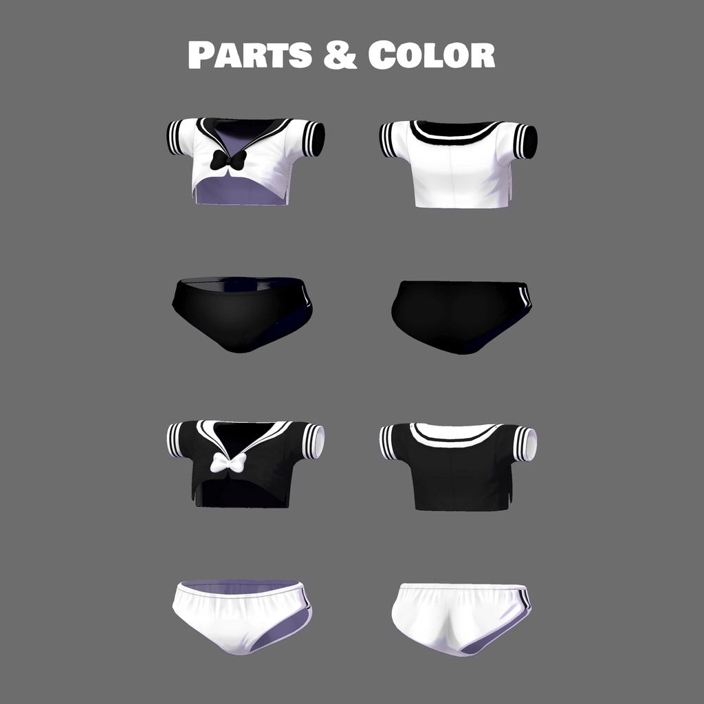 【6アバター対応】Underboob Sailor