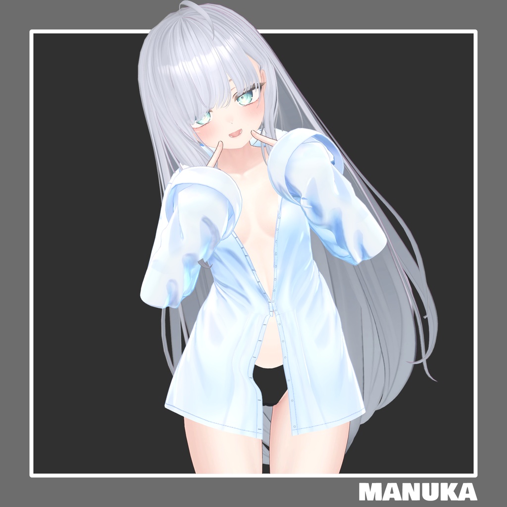 【9アバター対応】 Oversized Shirt Look