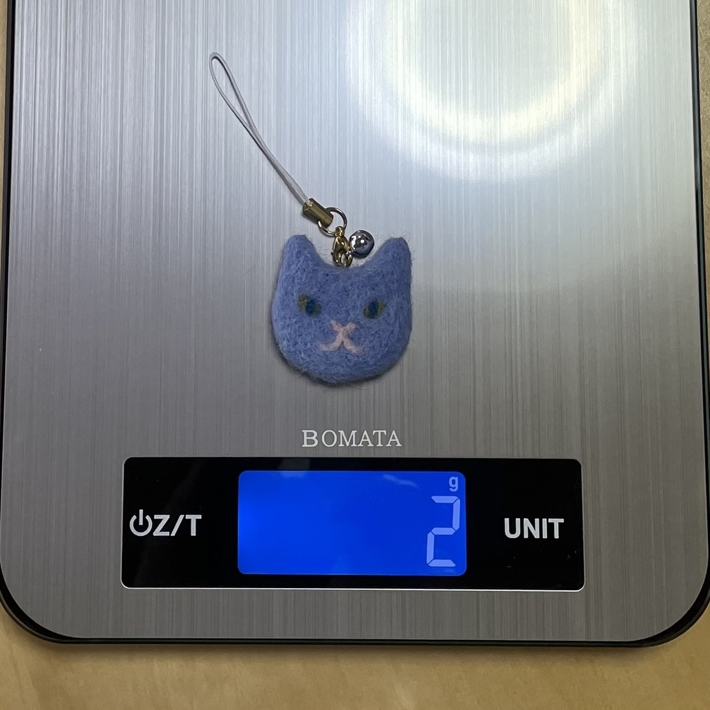 ネコねこストラップ(ブルー)