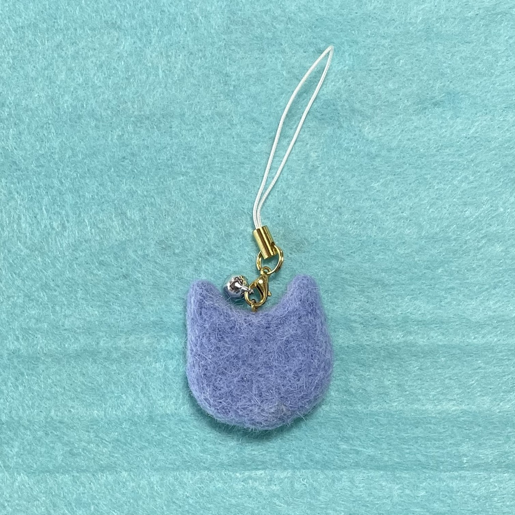 ネコねこストラップ(ブルー)