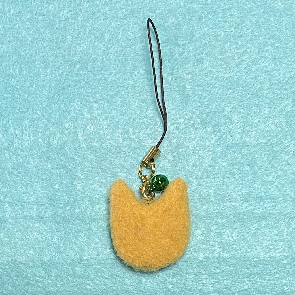 ネコねこストラップ(山吹オッドアイ)