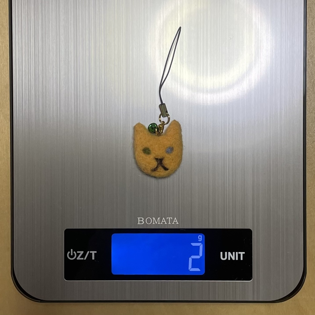 ネコねこストラップ(山吹オッドアイ)