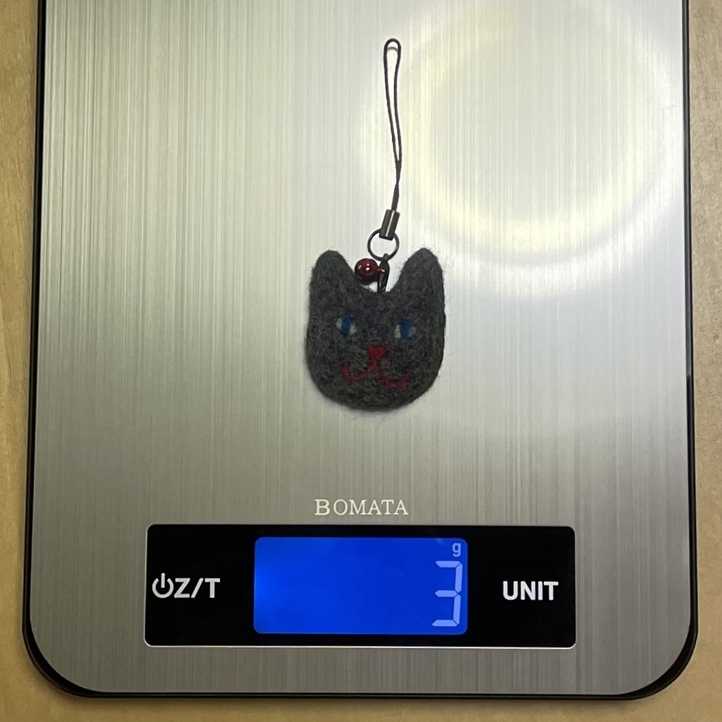 ネコねこストラップ(グレー)