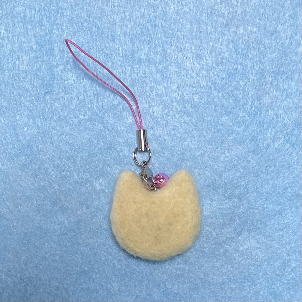 ネコねこストラップ(オッドアイ檸檬)