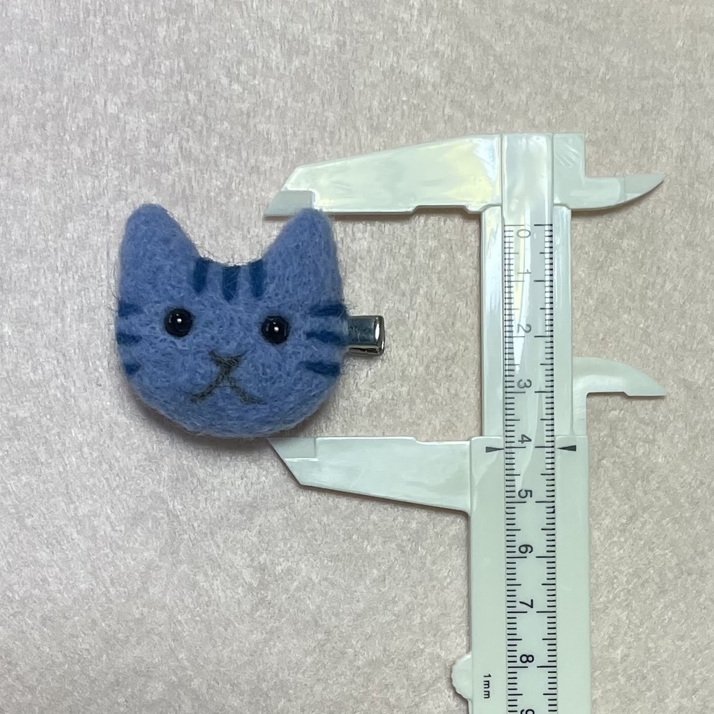 ネコねこクリップ(虎ブルー)