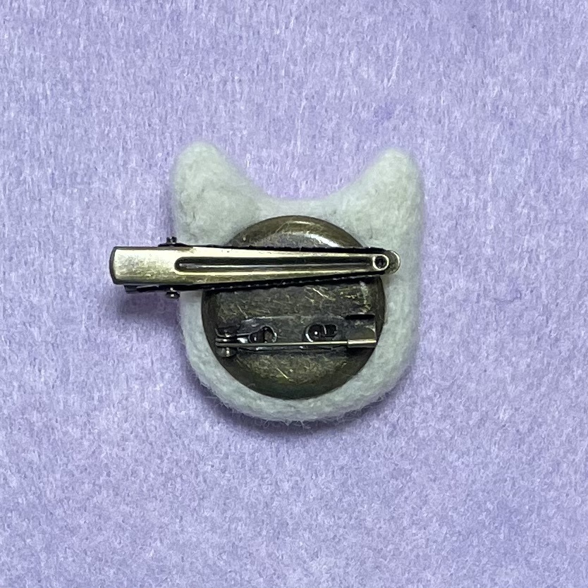 ネコねこクリップ(オフホワイト・オッドアイ)