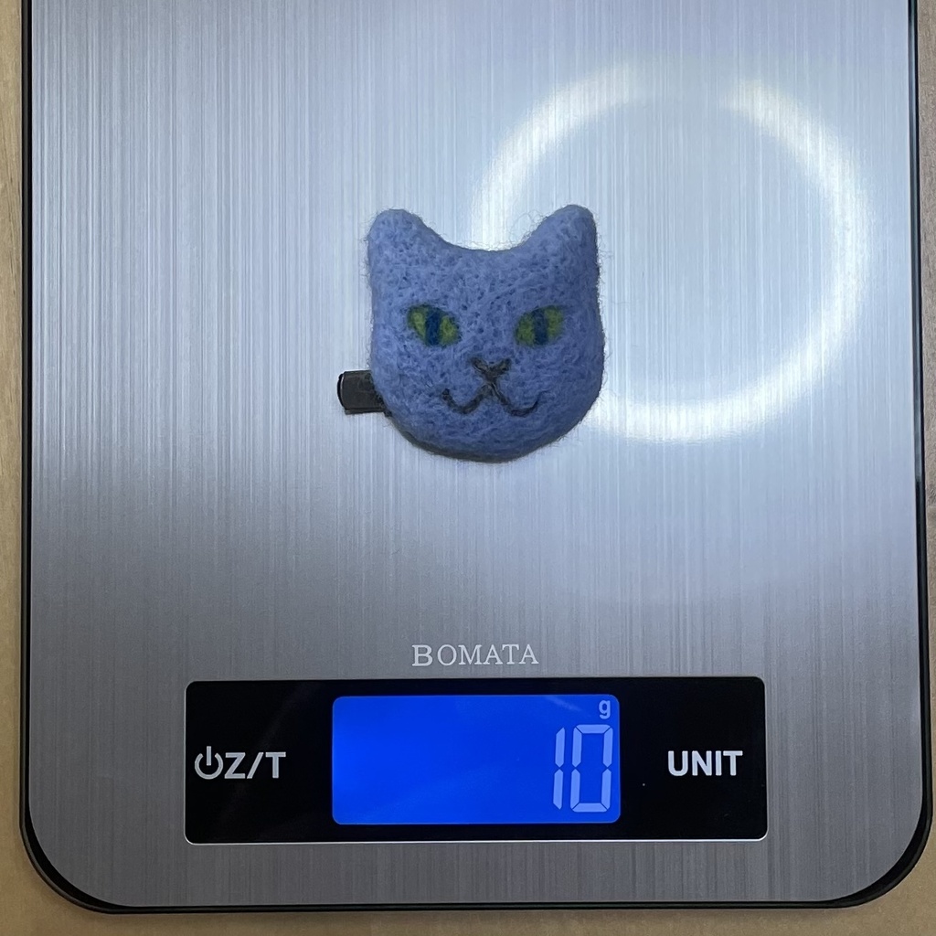 ネコねこピンズ&クリップ(ブルー大きめ)