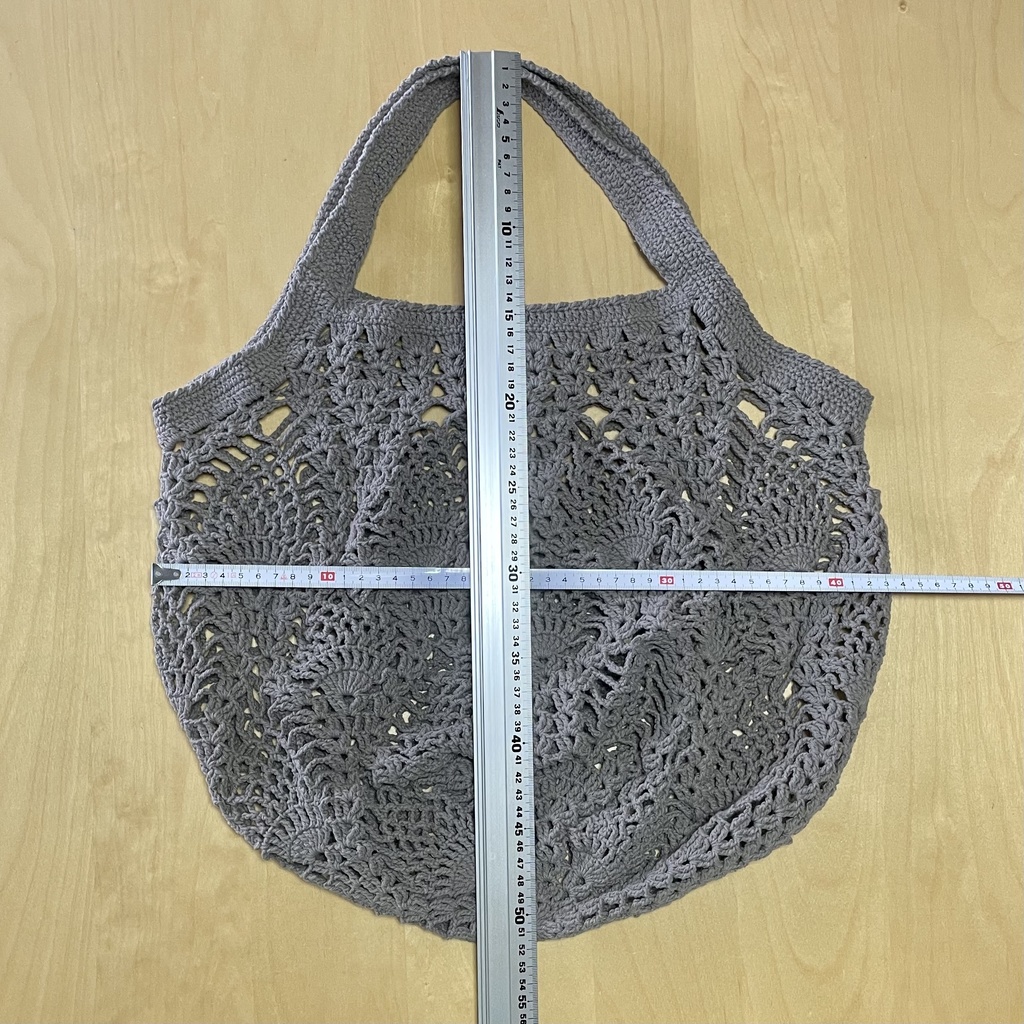 【 Lieer 】パイナップル模様Bag (綿グレーブラウン)