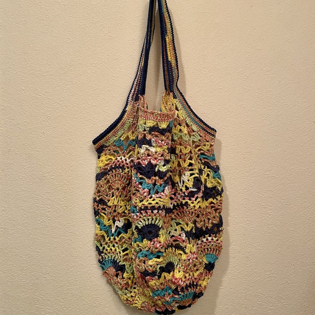 【 Lieer 】パイナップル模様Bag (藍イエロー)