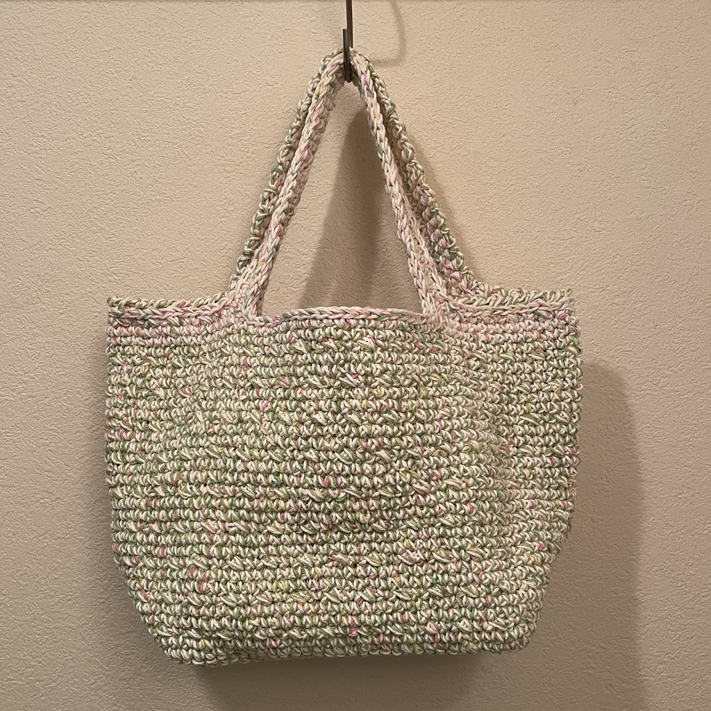 【 Lieer 】異素材組み合わせトートBag(若草)