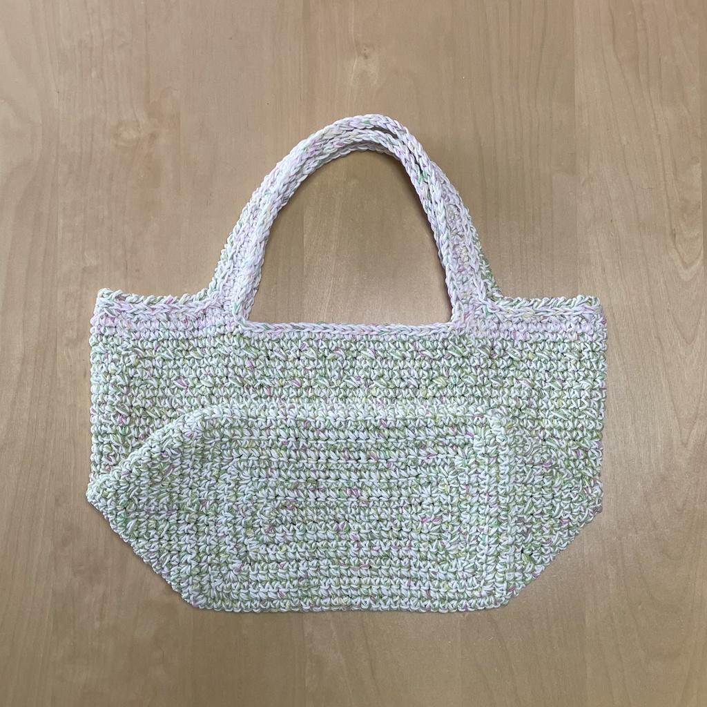 【 Lieer 】異素材組み合わせトートBag(若草)