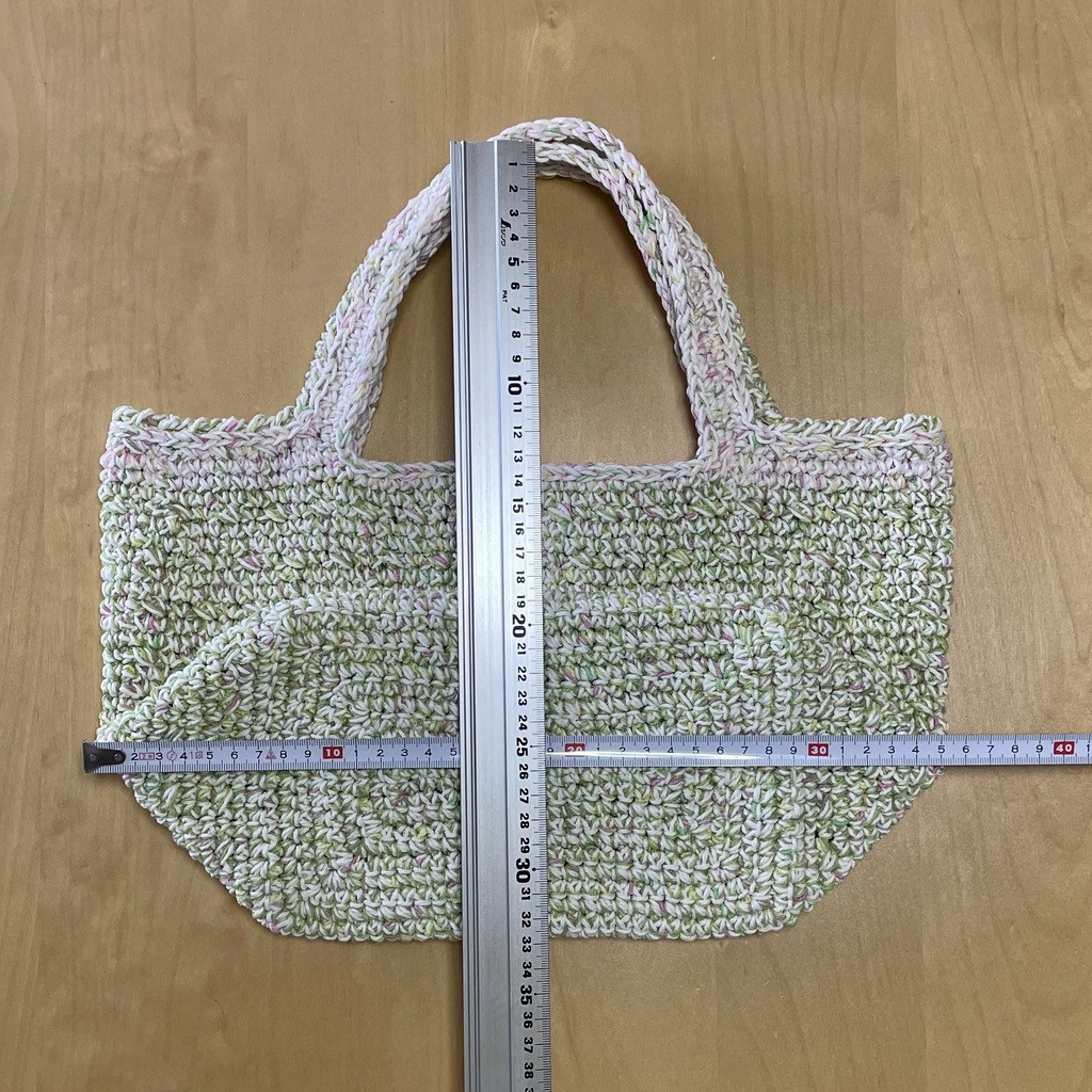 【 Lieer 】異素材組み合わせトートBag(若草)