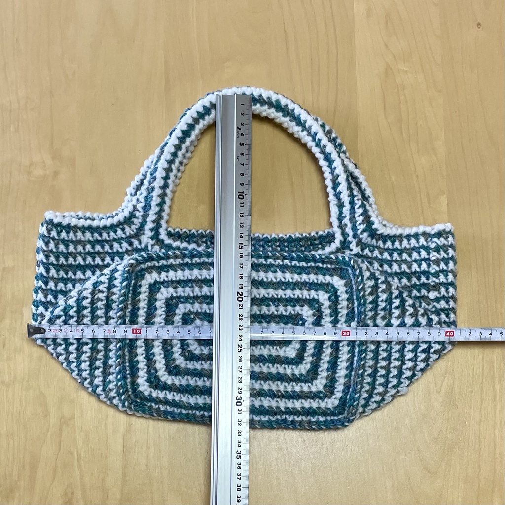 【 Lieer 】異素材組み合わせトートBag(ダークグリーンホワイト)