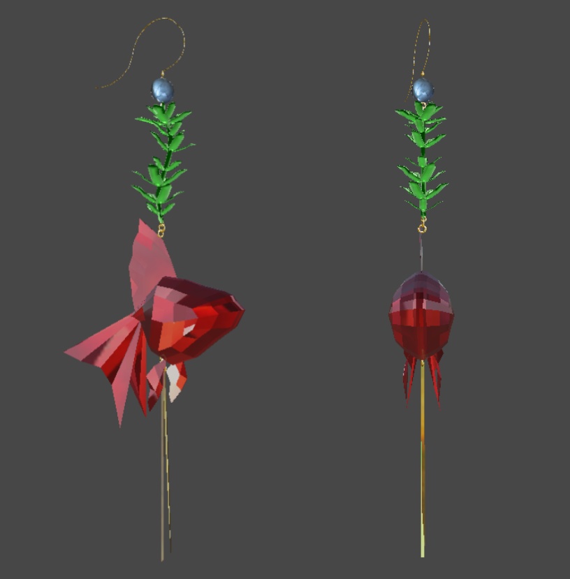 【VRC向けアクセサリー】Summer_pierce(PhysBone設定済み)