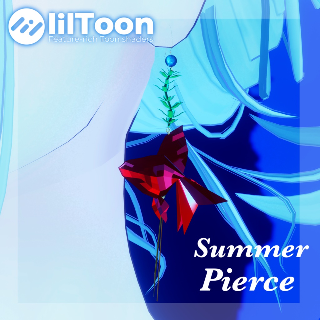 【VRC向けアクセサリー】Summer_pierce(PhysBone設定済み)