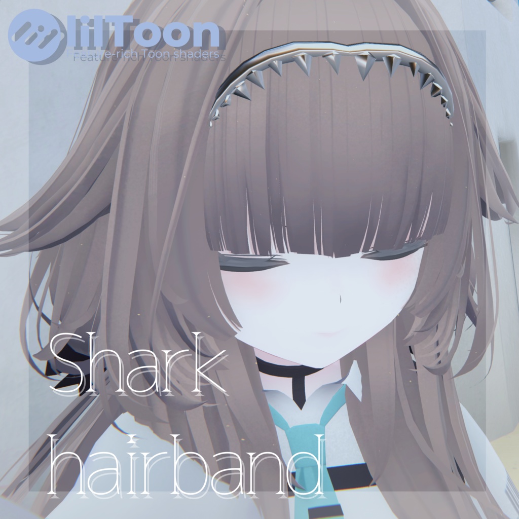 【rurune対応】shark_hairband【VRC向けアクセサリー】