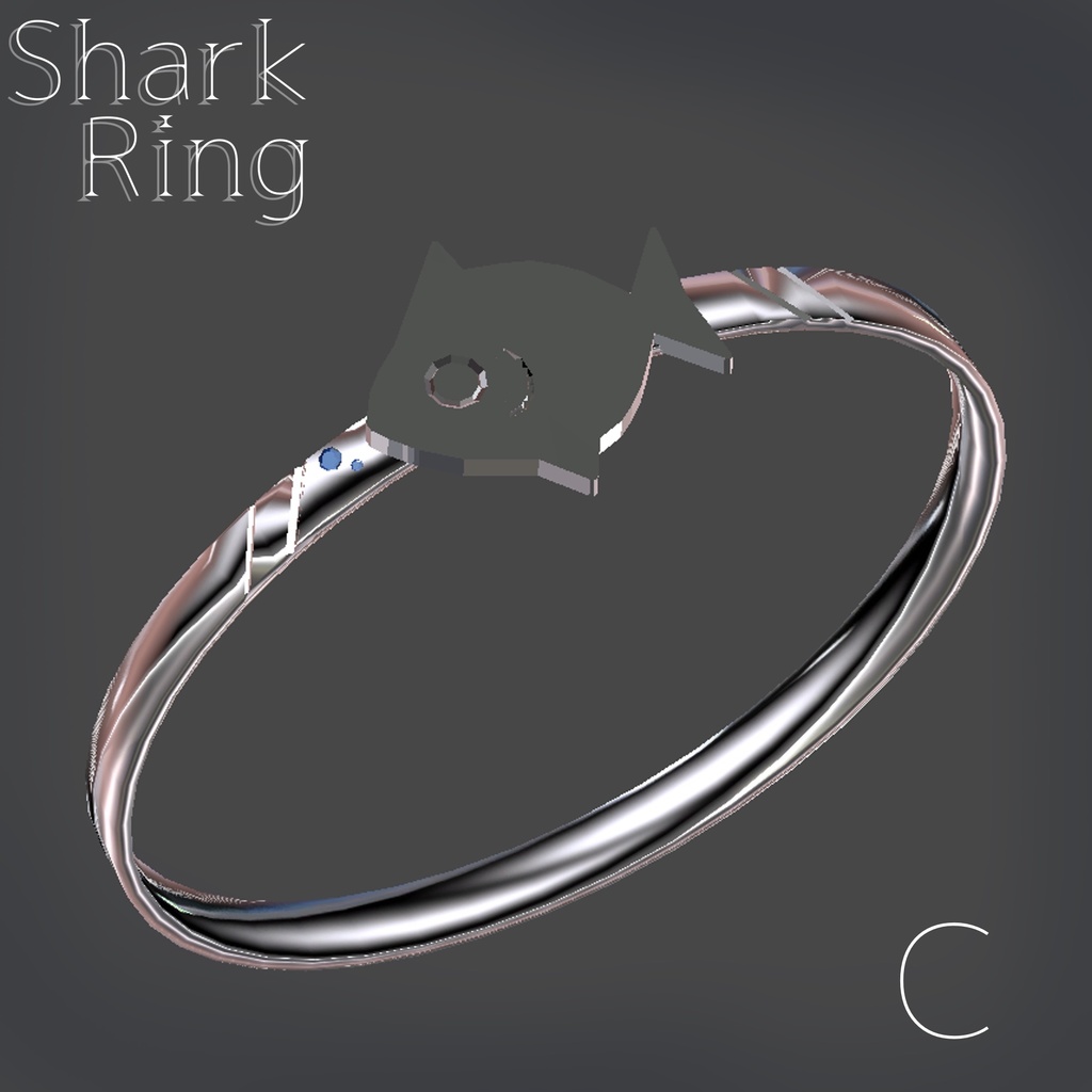 【rurune対応】shark_ring【VRC向けアクセサリー】