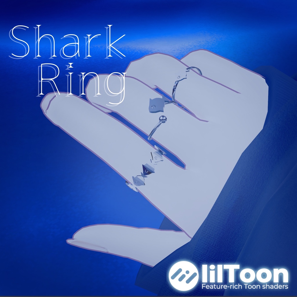 【rurune対応】shark_ring【VRC向けアクセサリー】