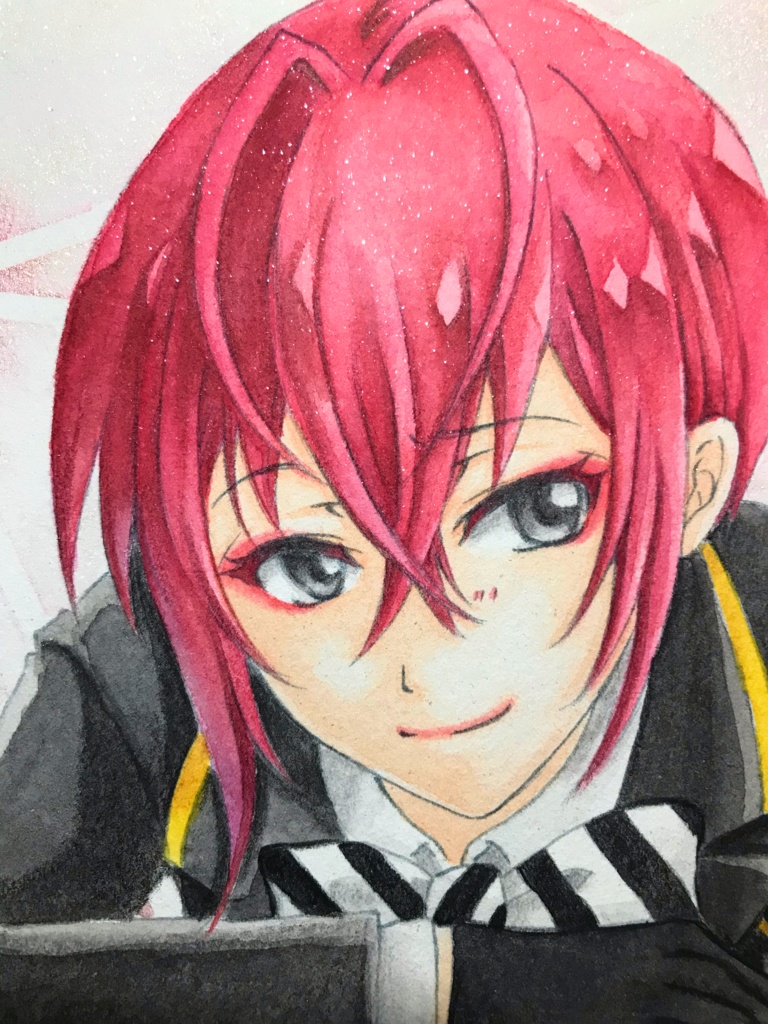 同人手描きイラスト ツイステ リドル ファンアート A5