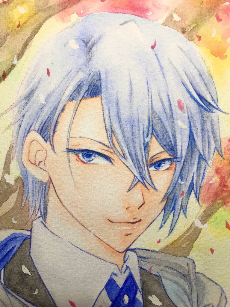 アナログ イラスト　山姥切長義　ファンアート