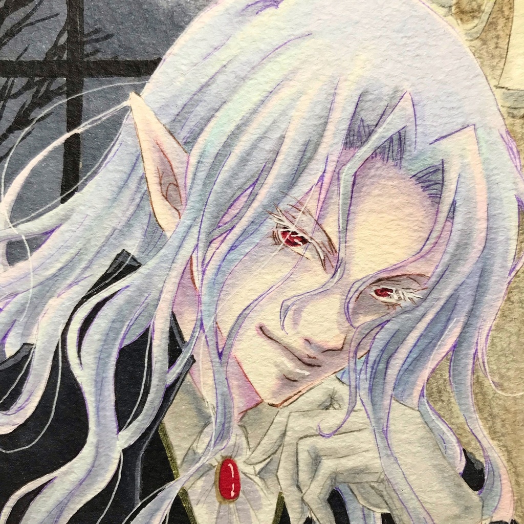 アナログイラスト オリジナル ヴァンパイア 伯爵