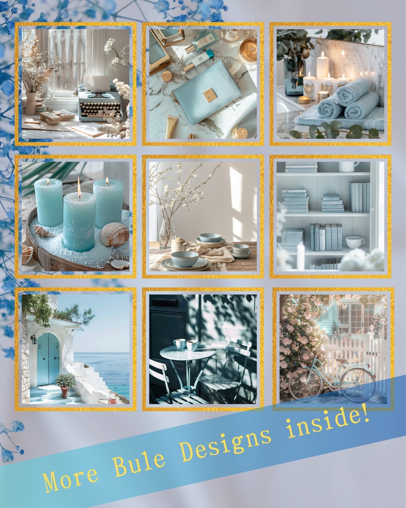 Blue×Beach Pack(再販OK /Canva対応テンプレート50枚セット/PLR・MRR付き)