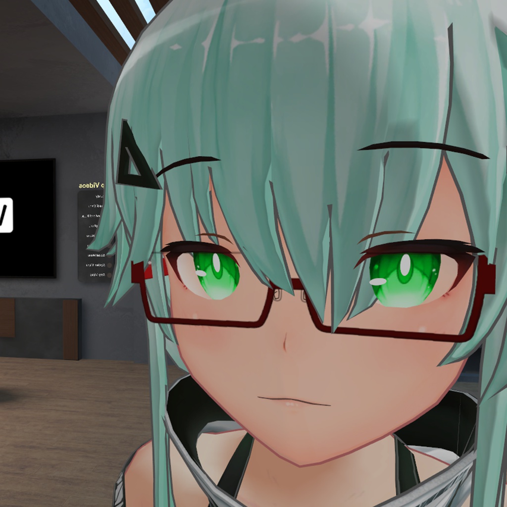 8ポリゴン眼鏡No.001『スクエア型/アンダーリム』色変更可!