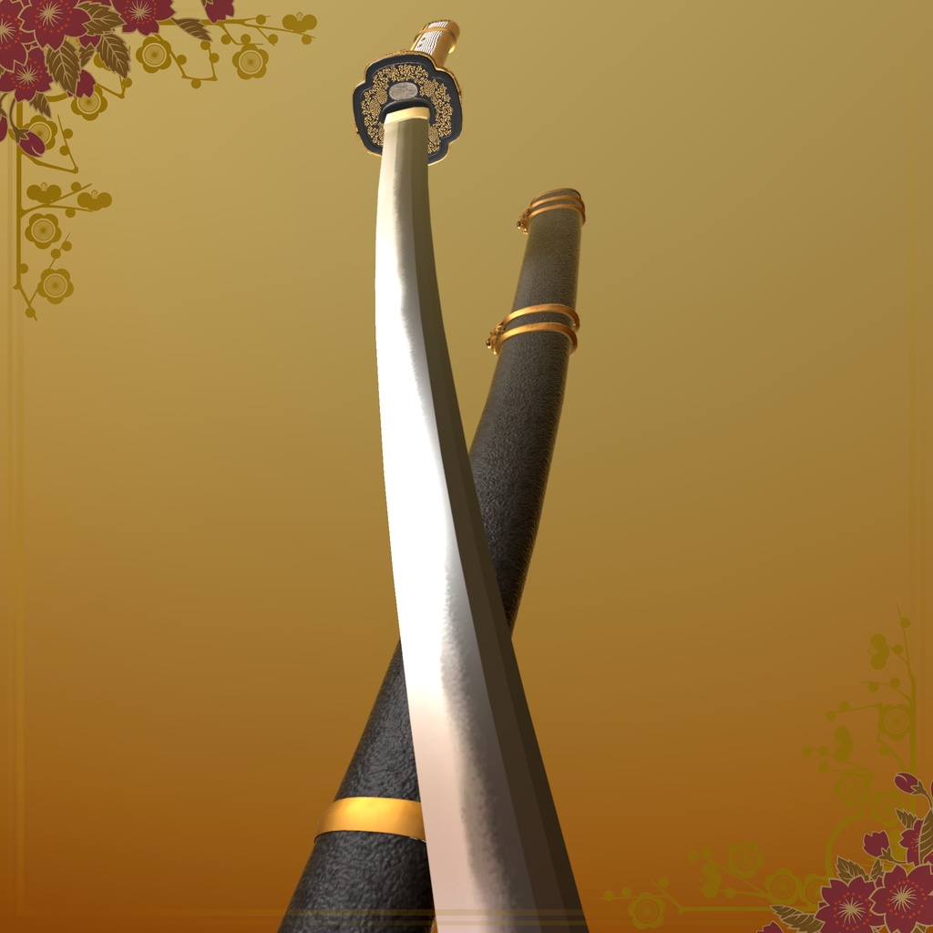 【3Dモデル】太刀『天墜』影打