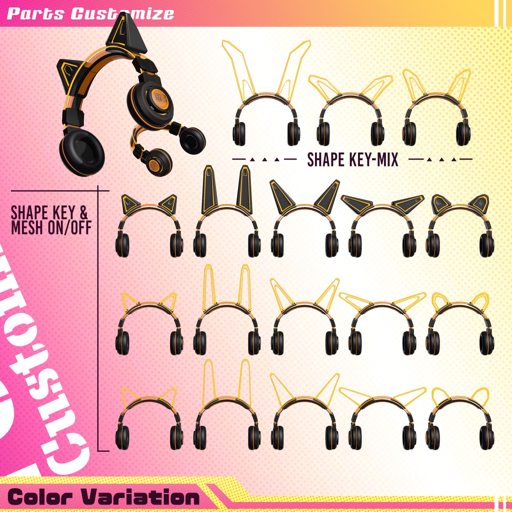 【3Dモデル】ヘッドホン Type-MK